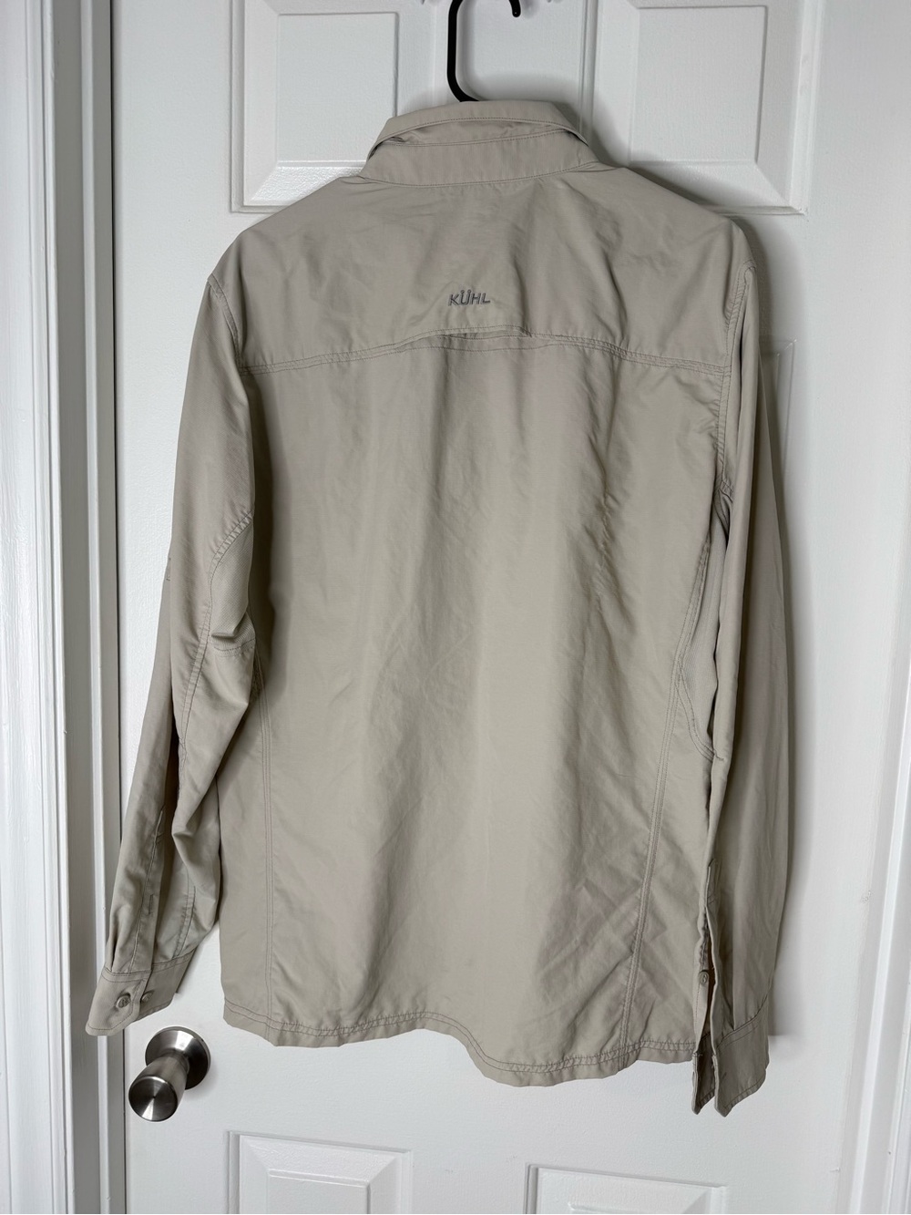 Kuhl Men's Light Khaki Button-Down Casual Shirt - Picture 5 of 6
